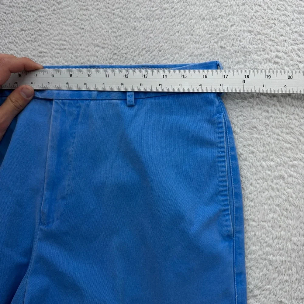 Peter Millar‎ Mens 33 Blue Pima Cotton Flat Front Chino Golf Shorts Peru
